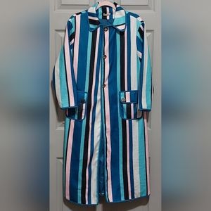 Classy Multi-color Striped Coat Size Small